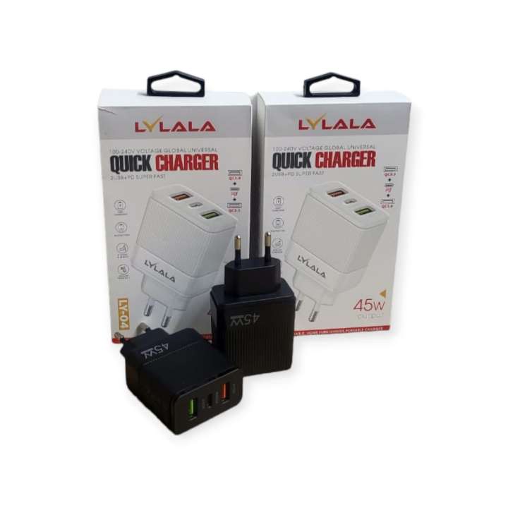 Lylala LY-04 Dual USB 45W QC3.0 + PD Wall charger