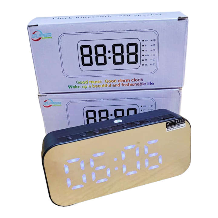 Mirror Bluetooth Speaker Alarm Clock