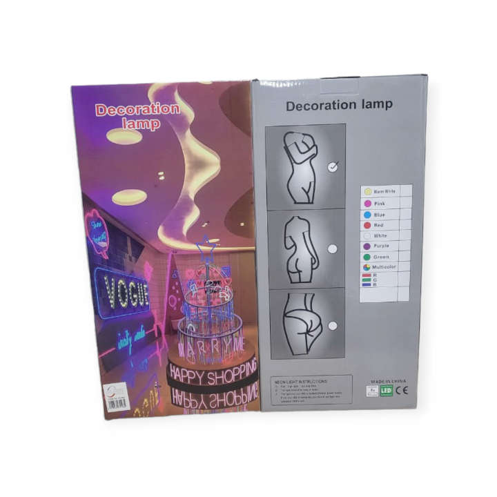 FA-A62 Ladys Front Silhouette Neon Sign Lamp USB And Battery Operated