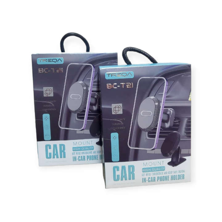 Treqa BC-T21 Air Vent And Dash Board Magnetic Car Phone Holder Mount
