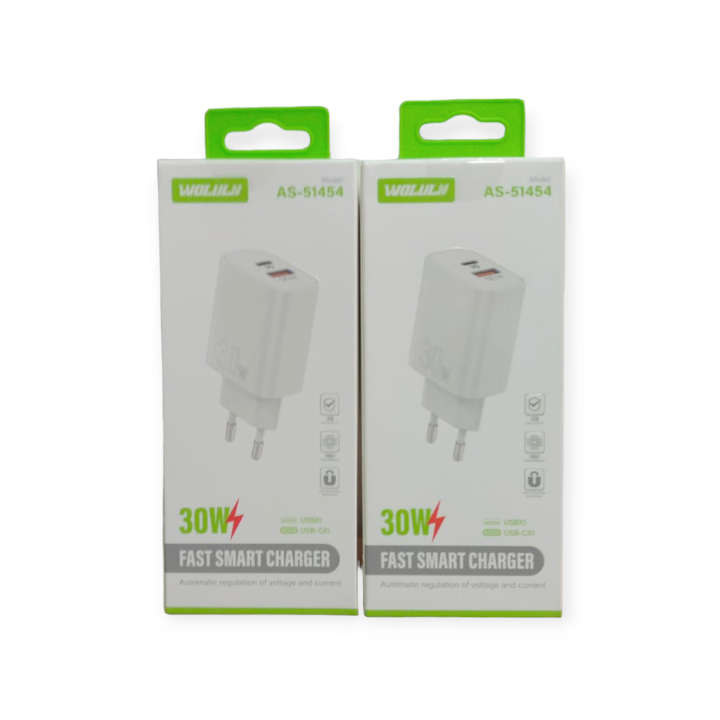 Wolulu AS-51454 PD 30W + USB QC3.0 Charger