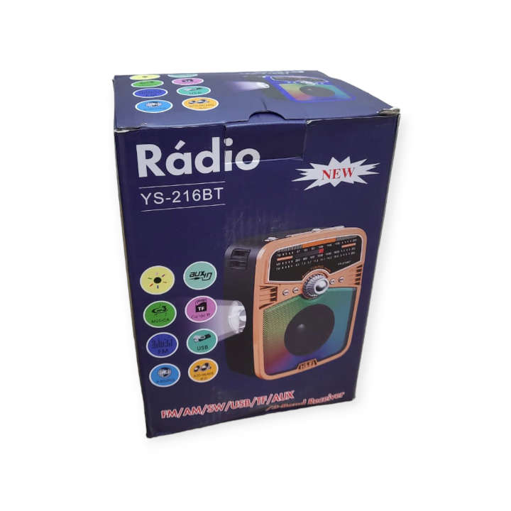 YS-216BT Rechargeable RGB Bluetooth MP3 Speaker Player With Torch