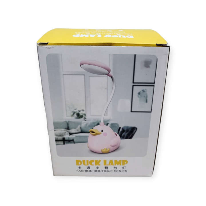 CS281 USB Rechargeable Duck Table Lamp 2 Settings With Pencil Holder