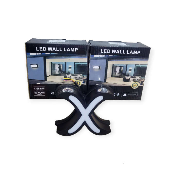7W 3000K 4 LED X Shaped Wall Lamp