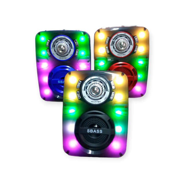 YS-217BT Rechargeable RGB Bluetooth MP3 Speaker Player With Torch