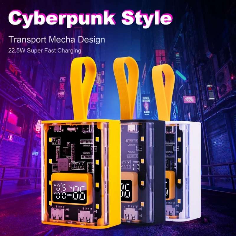 Treqa TR-961 Clear Power Bank 10000Mah With LED Light