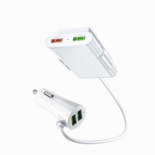 8A USB Charger For Car 4 Ports 40W With 1.8M Cable
