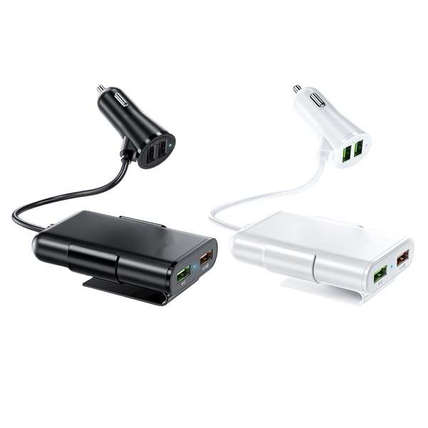 8A USB Charger For Car 4 Ports 40W With 1.8M Cable