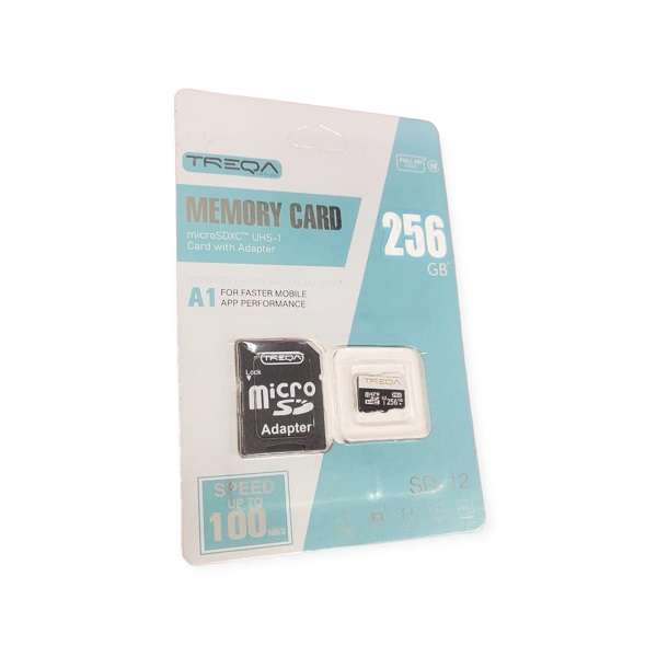 Treqa SD-12-256GB Micro SD Memory Card with SD Adapter