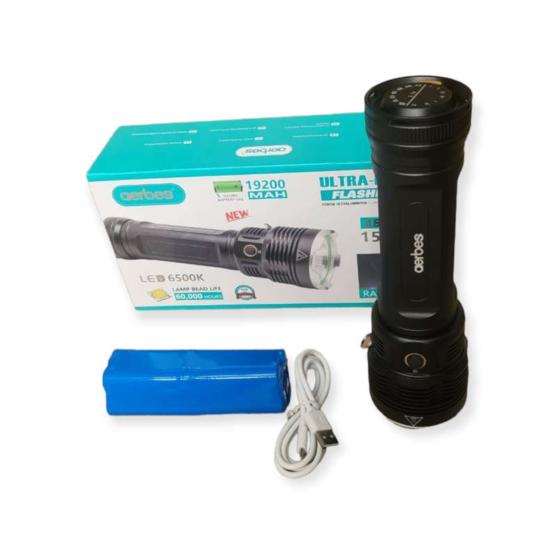 Aerbes AB-Z1134 LED Flashlight 6500k 19200Mah Battery 1500LM