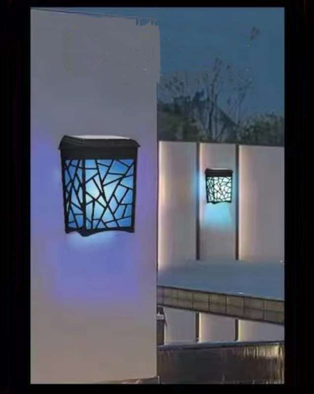FA-6601 Warm White + Multi Colors Solar Wall Light