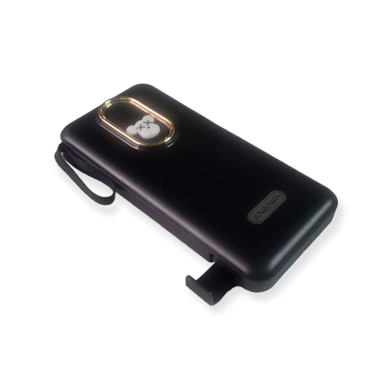 AS-50314 Power Bank 12000Mah Micro USB Type C And IOS Built-In Cables