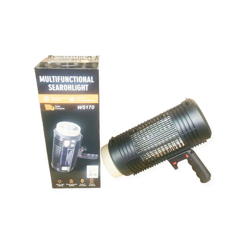 FA-5170 Solar Powered Searchlight With Mosquito Electric Shock Killer