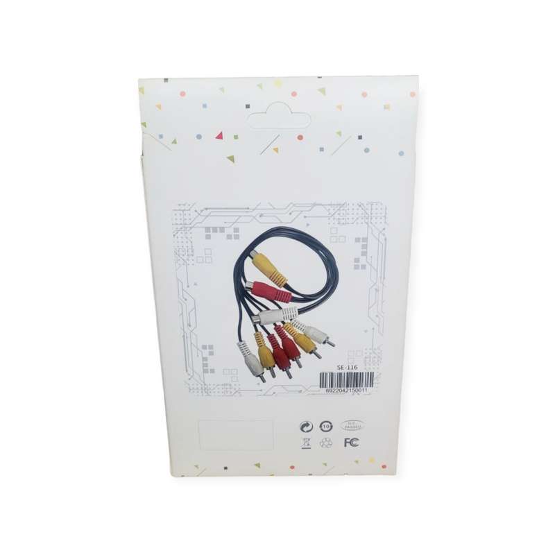 SE-116 AV line One Splitter RCA 3 female To 6 Male