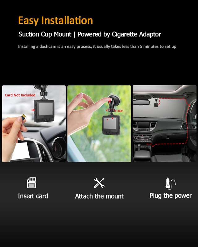 V5 Wifi Dash Board Camera with Reverse Camera