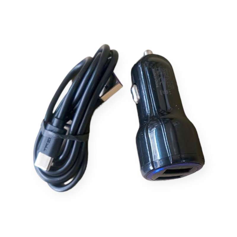 Treqa CS-234  Dual USB Port Car Charger With Type C Cable 3.1A
