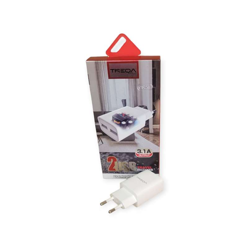Treqa CS-217 Dual Port USB Charger 3.1A