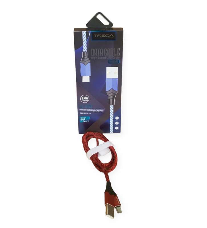 Treqa CA-8333 Type C USB Data And Charge Cable 3.4A 1M