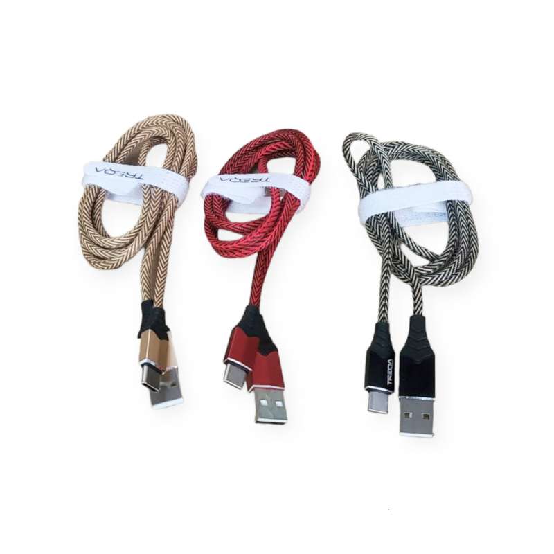 Treqa CA-8333 Type C USB Data And Charge Cable 3.4A 1M