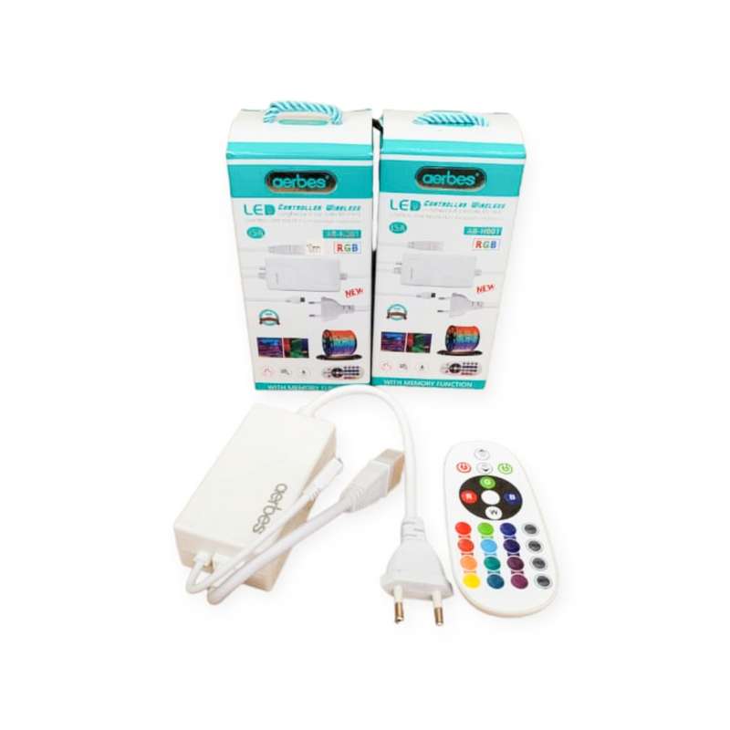 Aerbes AB-H001 Wireless IR Remote RGB Controller Kit With Memory Function 10mm