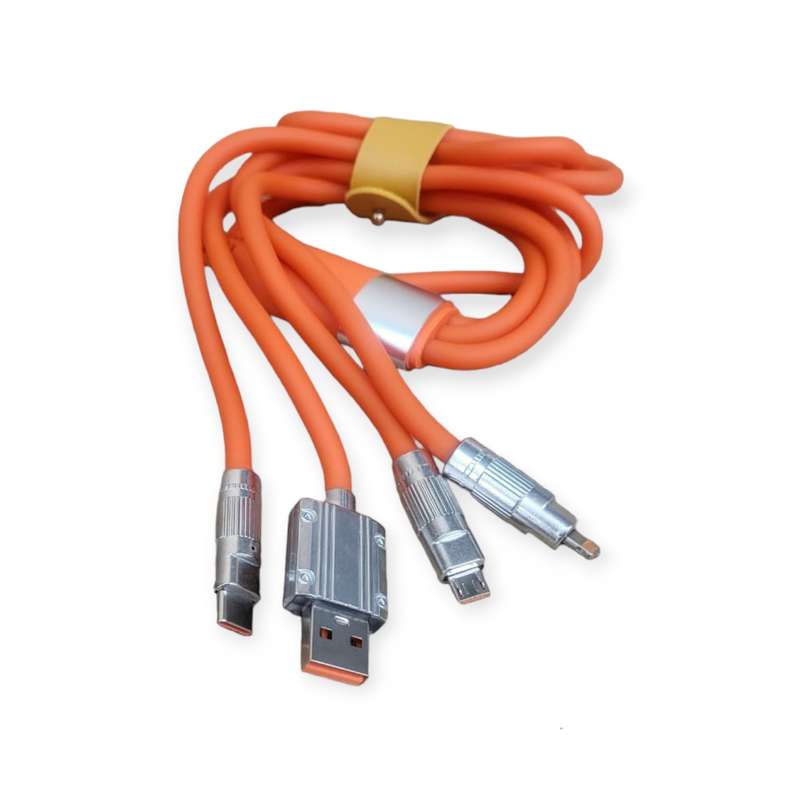 Treqa CA-880 USB Fast Charging Cable With Micro, PD And IOS Connector  1M