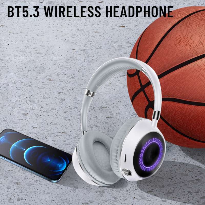 Aerbes AB-ER10 Over Ear Bluetooth Headphones With LED Light