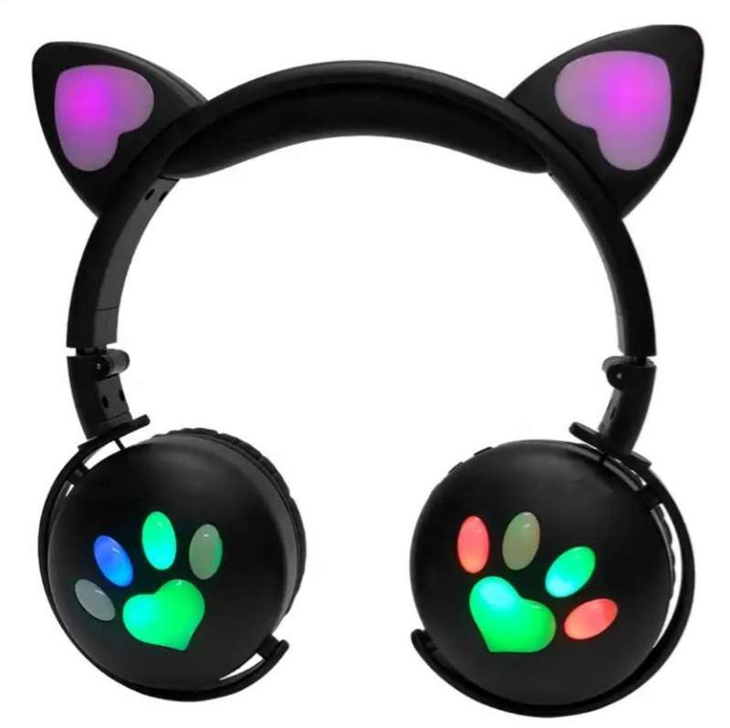 Wolulu AS-51253 Bluetooth Cat Ear RGB LED Wireless Headphone