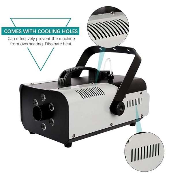 PM-013 Fog Machine Dual Control With 6 LED Light + Remote Control
