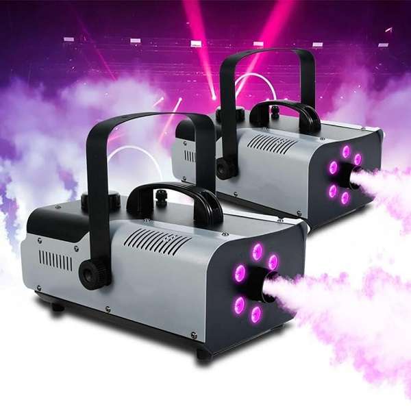 PM-013 Fog Machine Dual Control With 6 LED Light + Remote Control