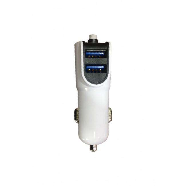 5 in 1 Dual Port Car Charger With Lightning, Type C, Micro USB Cable 5A/5V