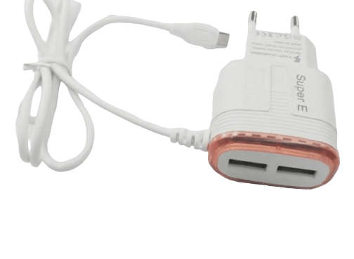 Supper-E Fast Wall Charger with Built In Micro USB Cable