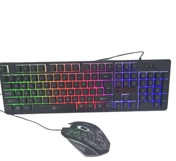 JG1200 4 in 1 Gaming RGB Piece Set Wired Back-Light Keyboard+Mouse+Headphone+Mouse Pad