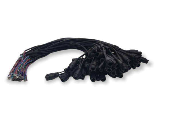 XF0575 Black Video Surveillance Poe Power Tail Cable Pack Of 50 Pieces