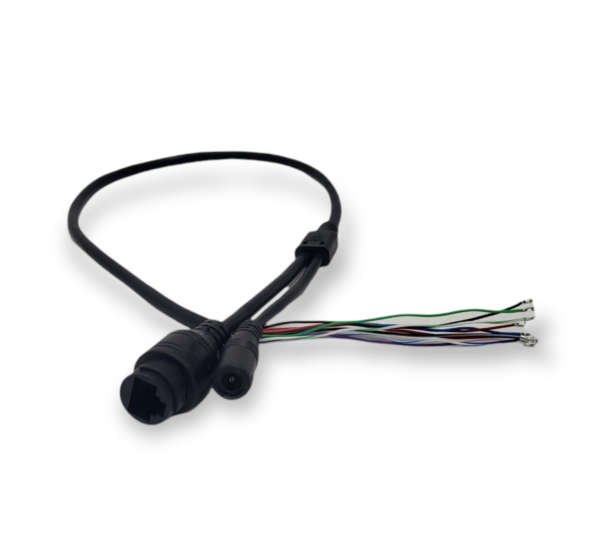 XF0575 Black Video Surveillance Poe Power Tail Cable Pack Of 50 Pieces