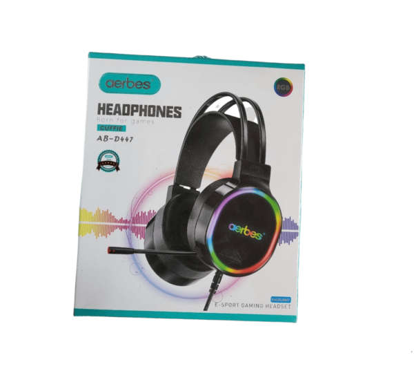 Aerbes AB-D447 Cuffie Gaming RGB Headsets Back-light With 3.5mm Stereo Connector