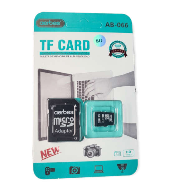 Aerbes AB-066 8GB Micro SD Memory Card with SD Adapter