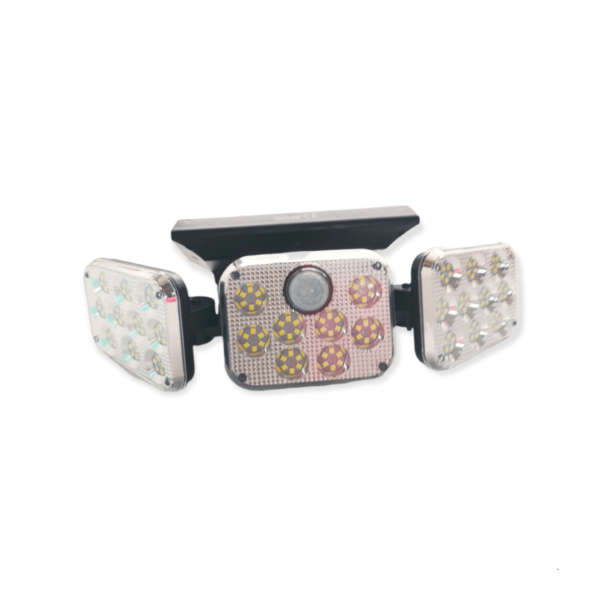 Aerbes AB-TA176 Three Head Outdoor Solar Powered LED Sensor Wall Light