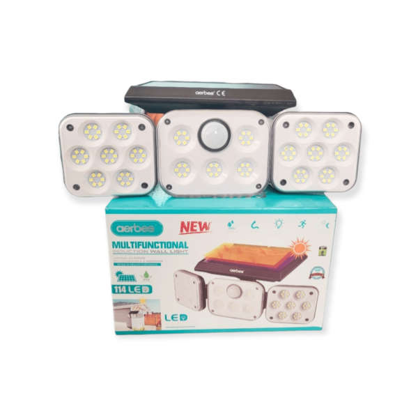 Aerbes AB-TA175 Solar Powered 3 Heads Multifunctional Inductional Wall Light
