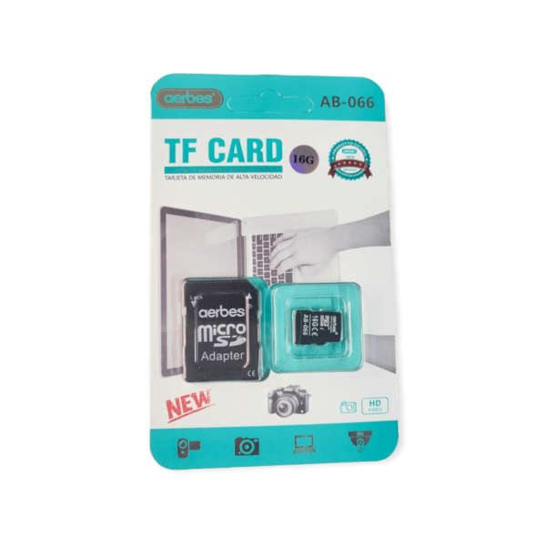 Aerbes AB-066 16GB Micro SD Memory Card with SD Adapter