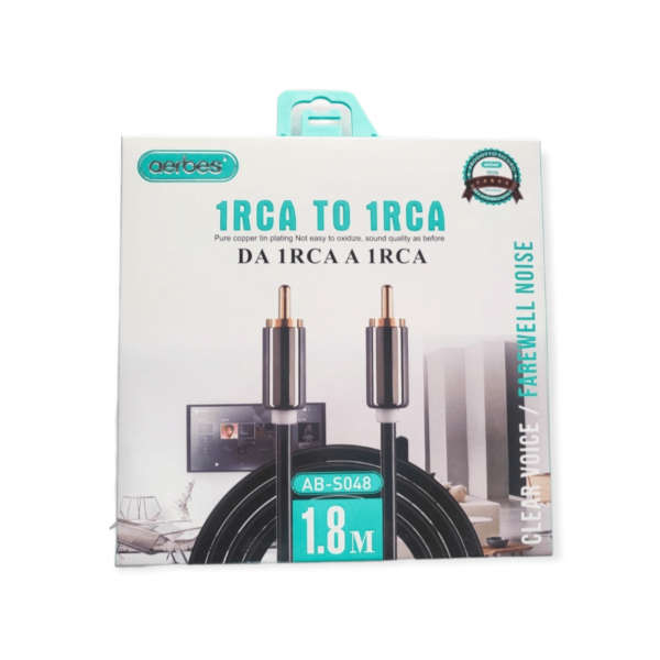 Aerbes AB-S048 1RCA to 1RCA Male to Male Audio Cable 1.8M