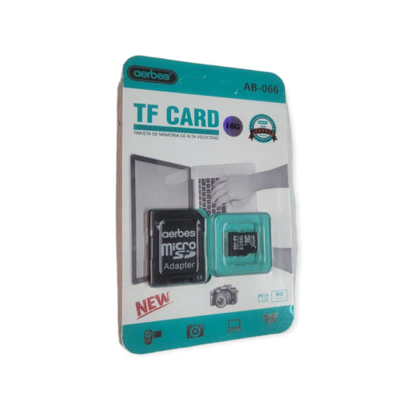 Aerbes AB-066 16GB Micro SD Memory Card with SD Adapter