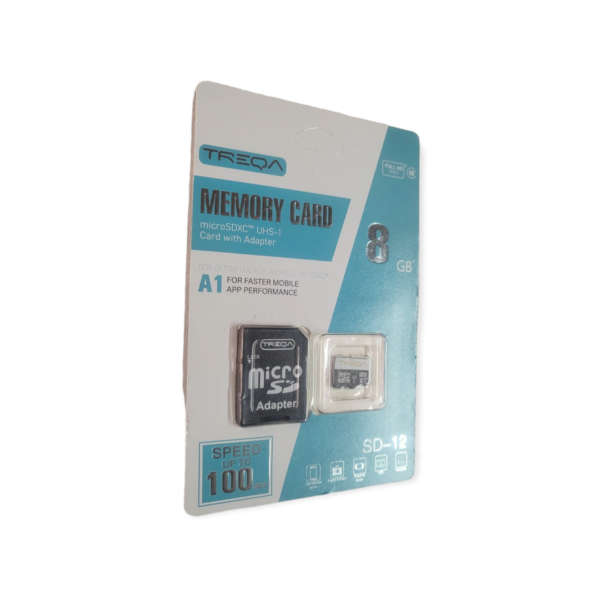 Treqa SD-12-8GB Micro SD Memory Card with SD Adapter