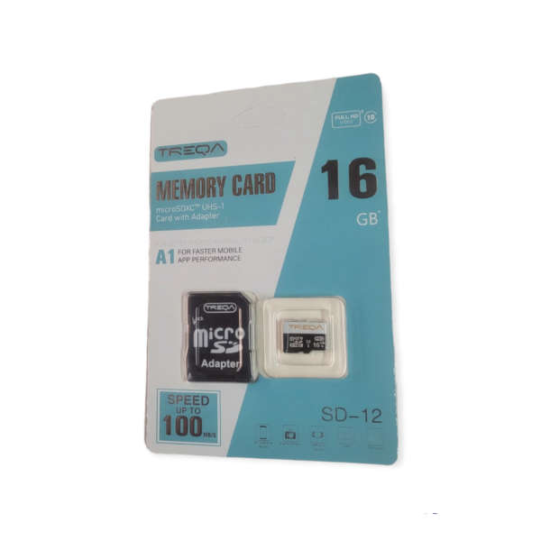 Treqa SD-12-16GB Micro SD Memory Card with SD Adapter