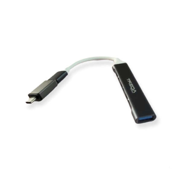 Treqa USB-3 4 Port Hub With Type C Adapter