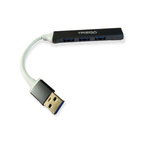Treqa USB-3 4 Port Hub With Type C Adapter
