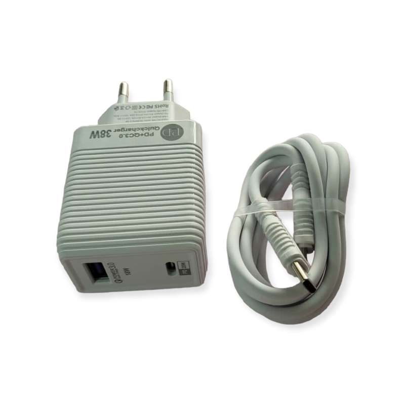 BS-170 Charger PD+QC3.0 38W With Type C to Lightning Cable