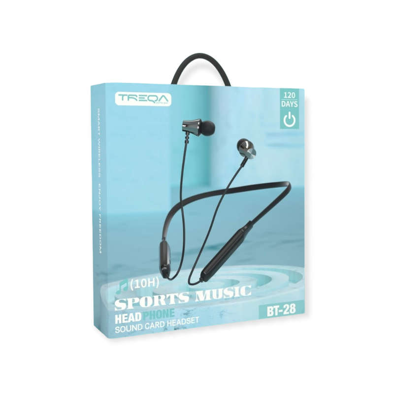 Treqa BT-28 Wireless Neckband Bluetooth Sports Earphones