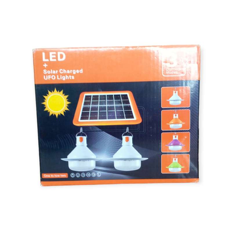 FA-072 Solar Powered Double Hanging Tent Light 3 Lighting Modes