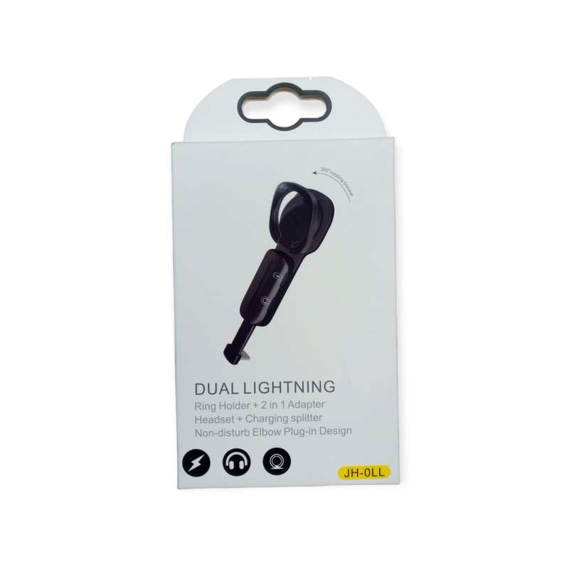 JH-0LL iPhone Charging And Audio Splitter Ring Holder Adapter