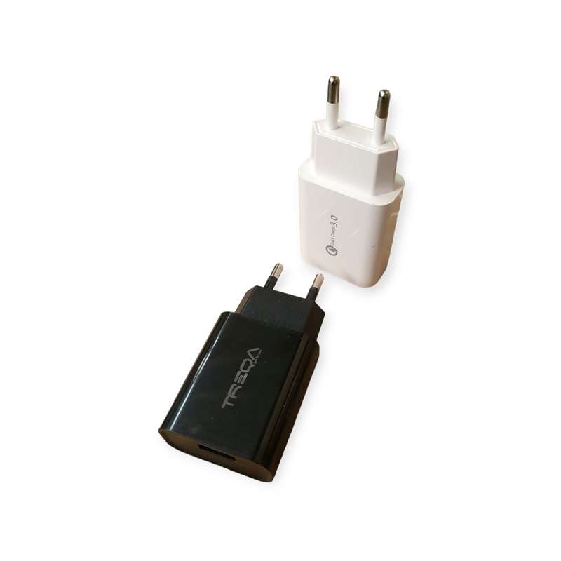 Treqa CS-220 18W 3.0 USB Wall Charger With Lightning USB Cable